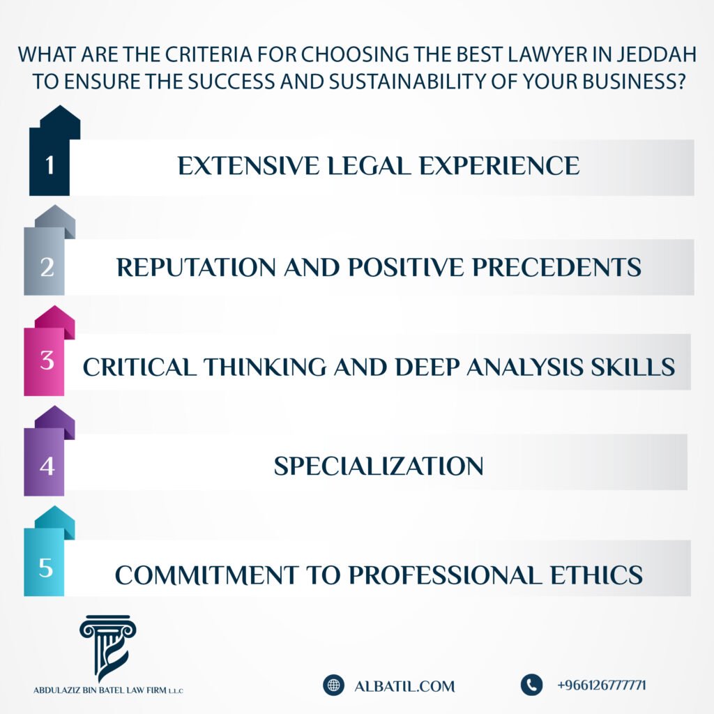 What are the Criteria for Choosing the Best Lawyer in Jeddah to Ensure the Success and Sustainability of Your Business?