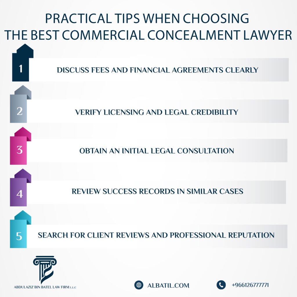 Practical Tips When Choosing the Best Commercial Concealment Lawyer