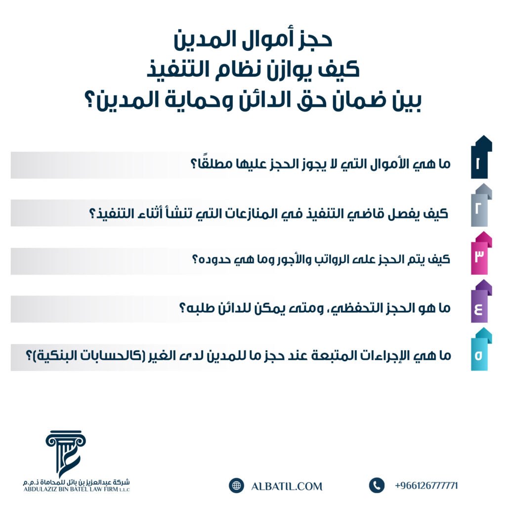 حجز أموال المدين