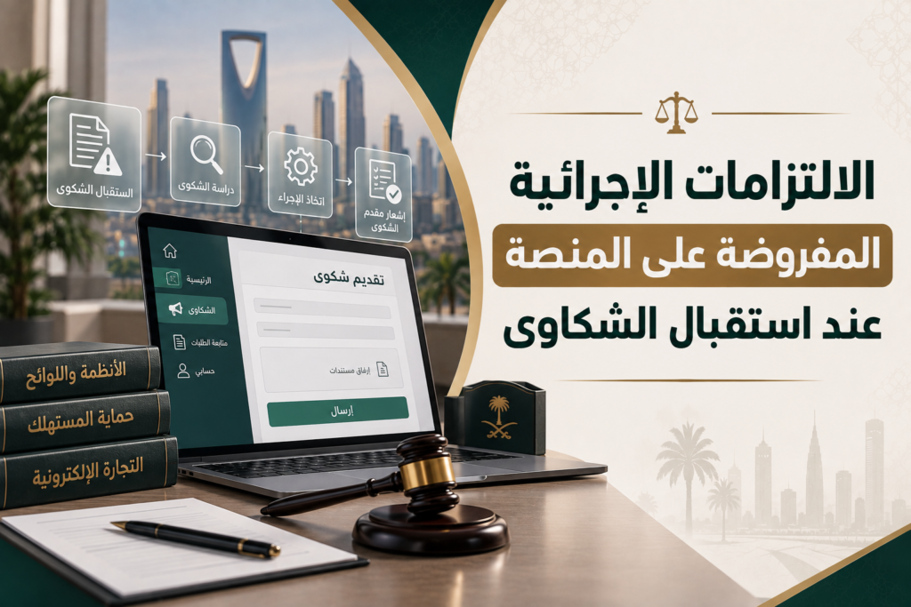 الالتزامات الإجرائية المفروضة على المنصة عند استقبال الشكاوى
